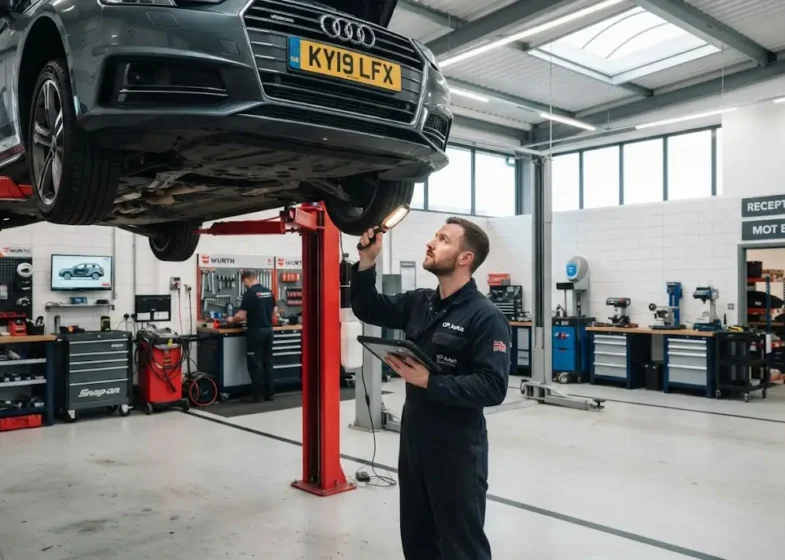 Auto repair services in a professional UK automotive workshop